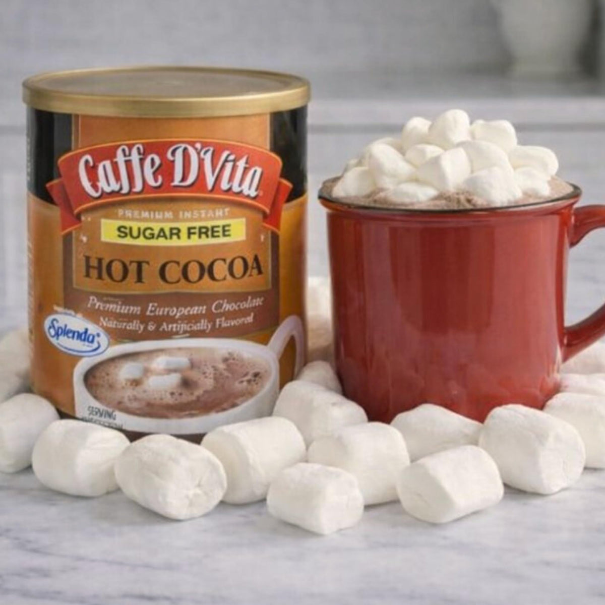 Caffe D'Vita European chocolate flakes in mix, premium flavor.