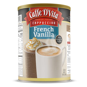 Caffe D'Vita label highlights premium ingredients and gluten-free appeal