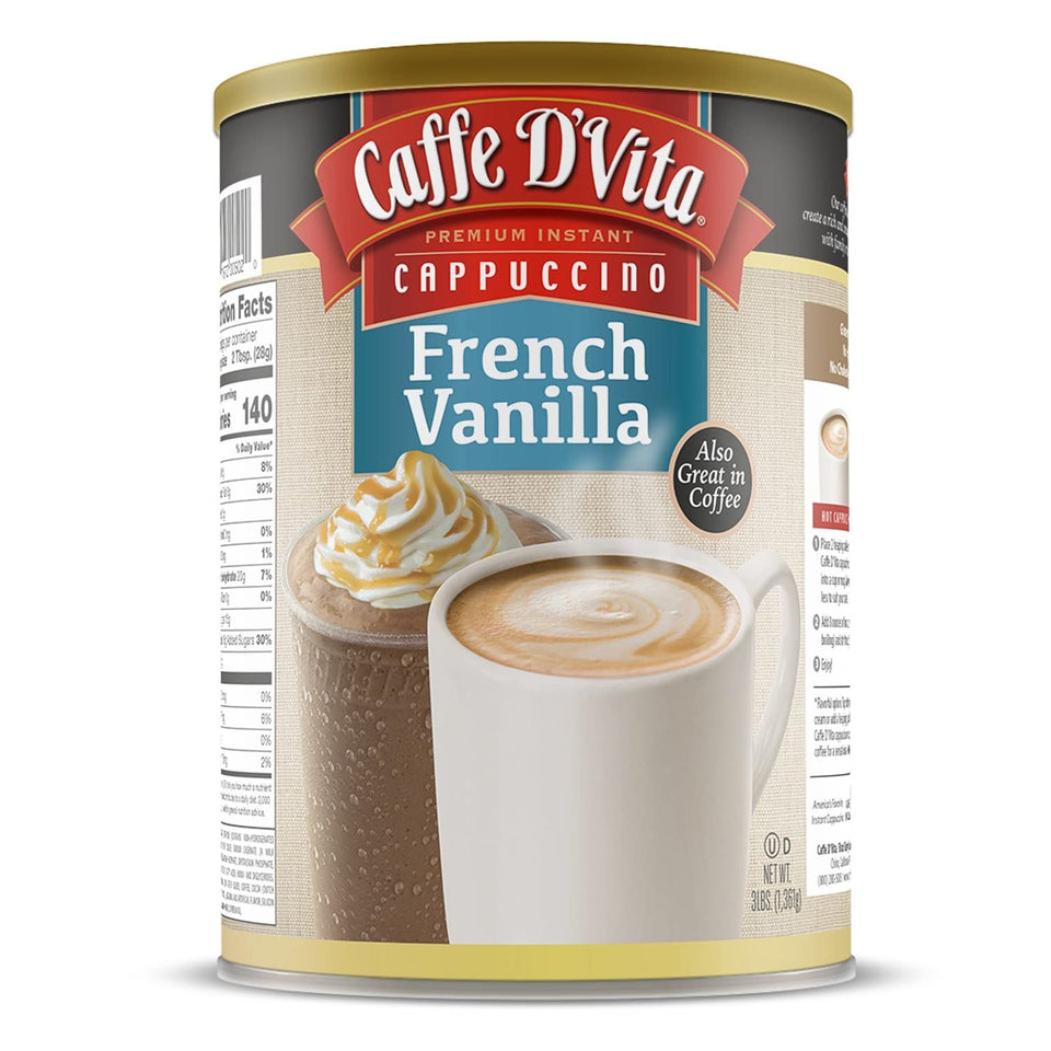 Caffe D'Vita label highlights premium ingredients and gluten-free appeal