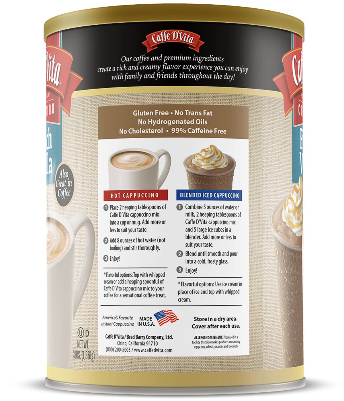 Stirring the mix in a mug shows hot or cold drink versatility