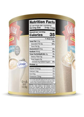 Caffe D'Vita instant coffee powder mix ideal for hot, cold, or blended cappuccinos.