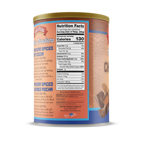Caffe D'Vita Mexican Spiced Ground Chocolate ingredients glow highlights cocoa and cinnamon.