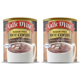 Caffe D'Vita sugar-free hot cocoa pack of 2 cans, gluten-free and Kosher.