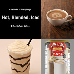 Caffe D'Vita Sugar Free Mocha Cappuccino cup ready to mix hot