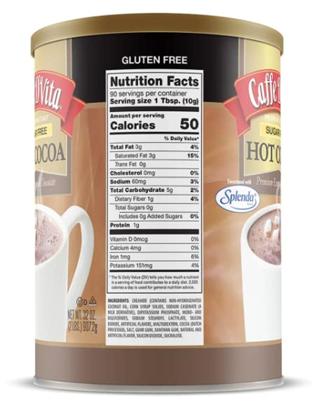 Caffe D’Vita USA-made packaging emphasizes quality and standards.
