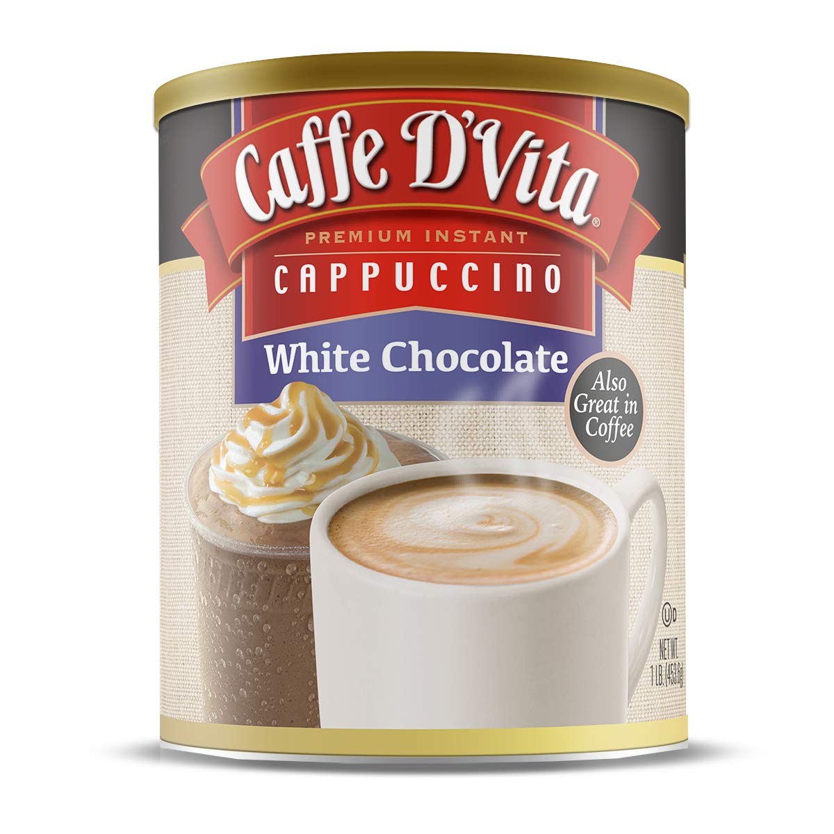 Caffe D'Vita White Chocolate Cappuccino Powder adds rich, creamy flavor to your morning ritual.