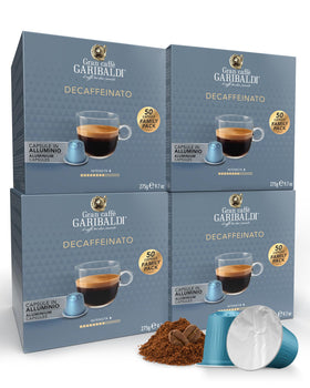 Caffe Garibaldi decaf espresso pod pack for a rich, caffeine-free ritual.