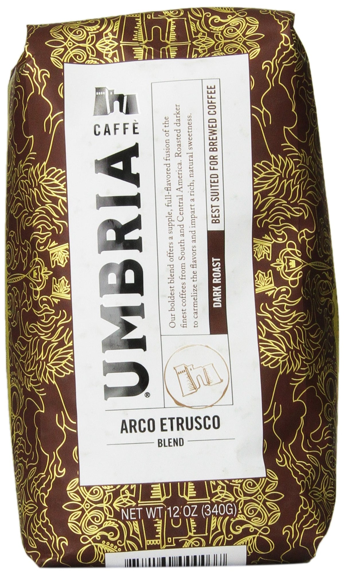 CAFFE UMBRIA Arco Etrusco blend bag, premium direct-trade coffee for home brewing
