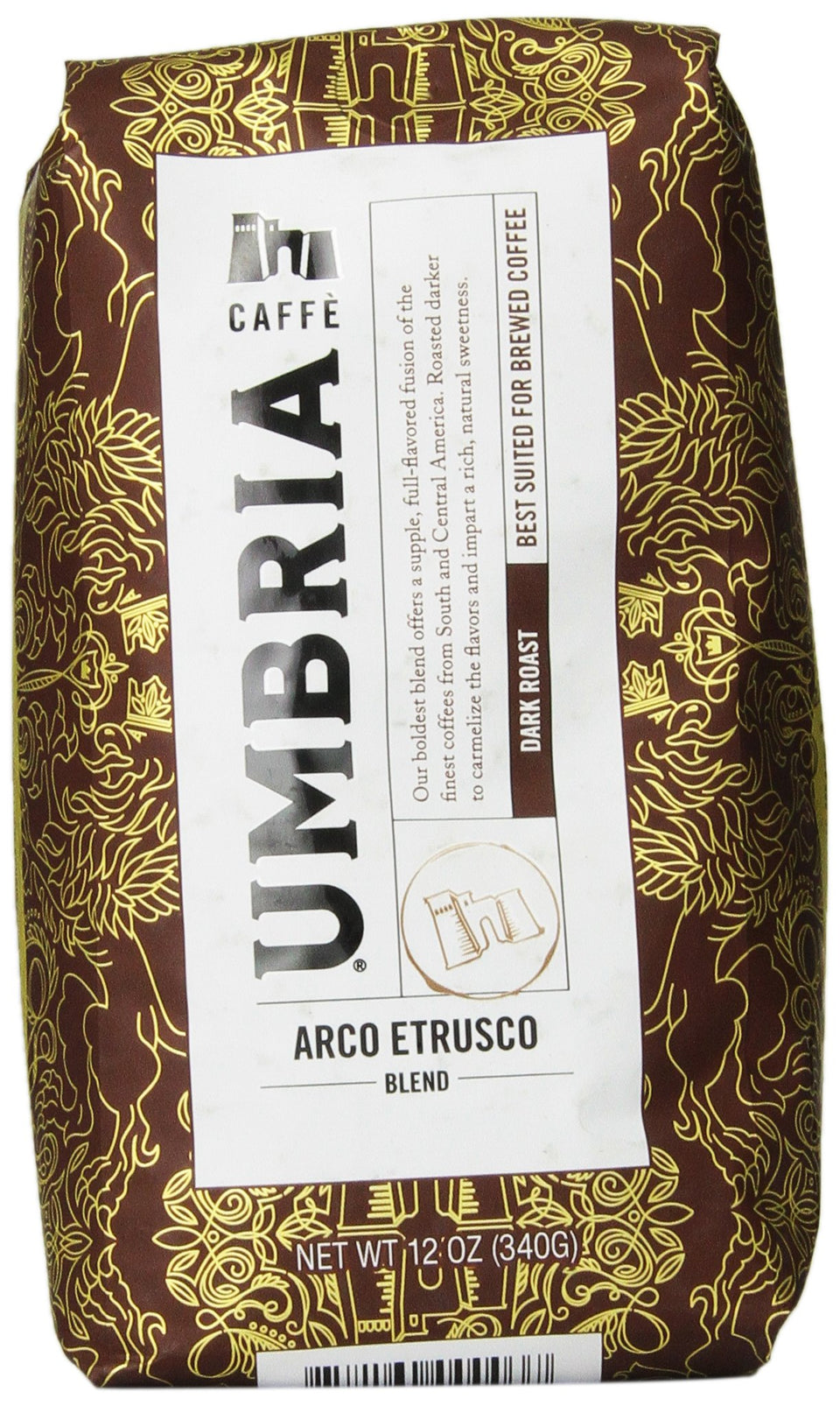 CAFFE UMBRIA Arco Etrusco blend bag, premium direct-trade coffee for home brewing