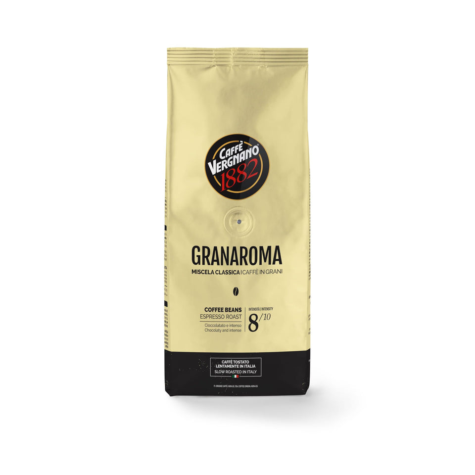 Caffè Vergnano 1882 GranAroma whole bean coffee bag for fresh espresso at home