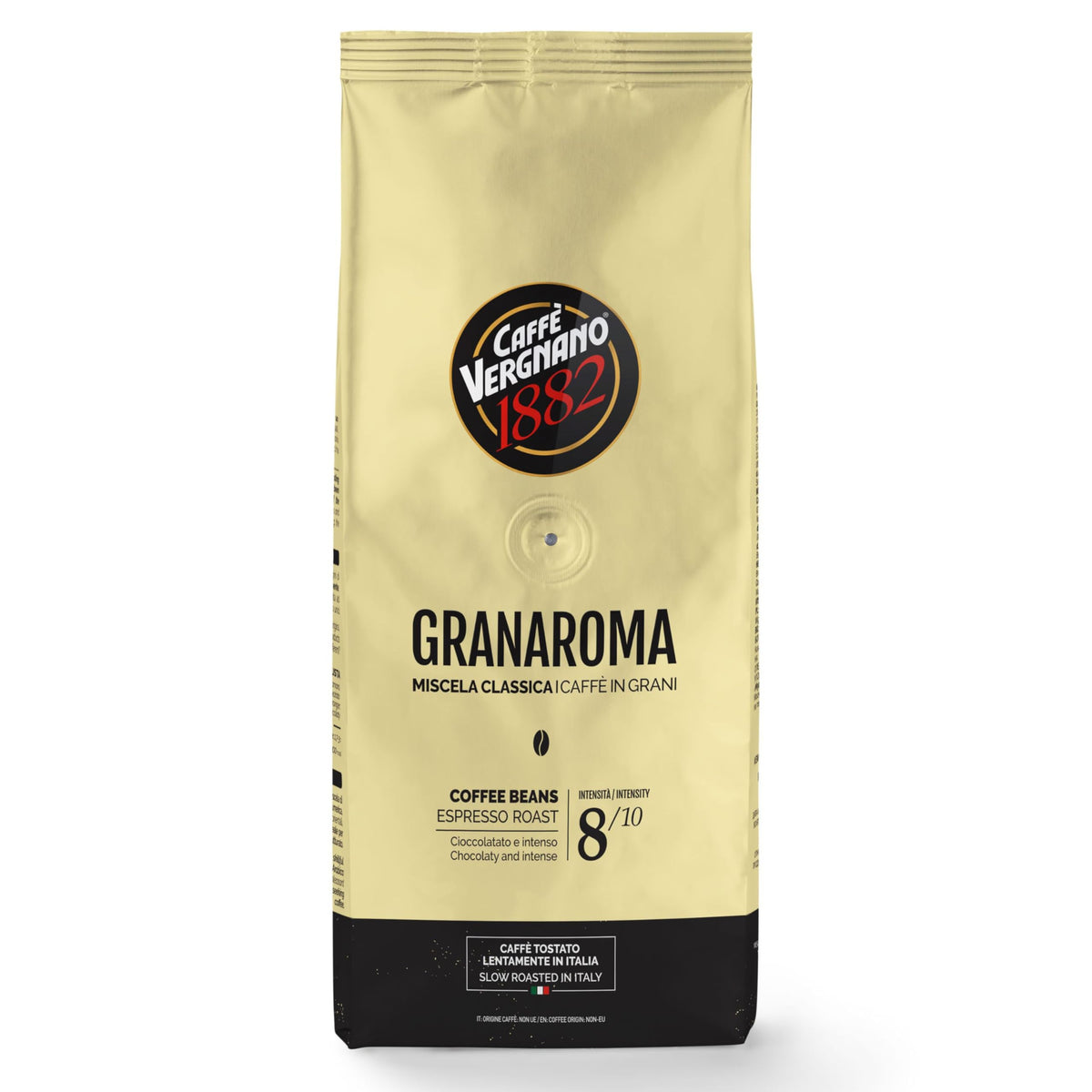 Caffè Vergnano Gran Aroma whole bean coffee for espresso and moka pot enjoyment at home