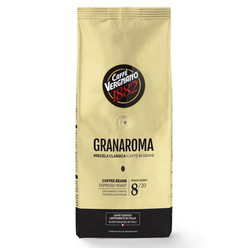 Caffè Vergnano Gran Aroma whole bean coffee for espresso and moka pot enjoyment at home
