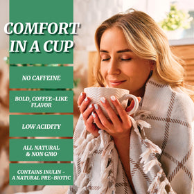 Cafix roasted chicory blend aroma suggesting bold flavor without caffeine.