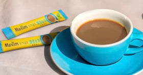 caincosmetic maxim mocha gold zero sugar stick-pack ready for on-the-go coffee