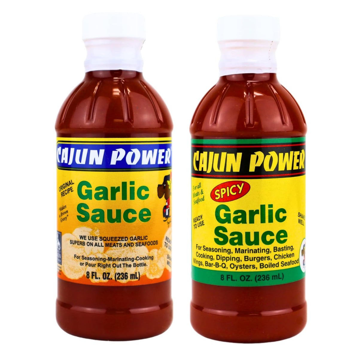Cajun Power Garlic Sauce Original bottle enhances everyday meals with authentic Cajun flavor.