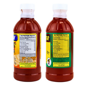 Cajun Power Spicy Garlic Sauce bottle adds heat to grills and seafood.