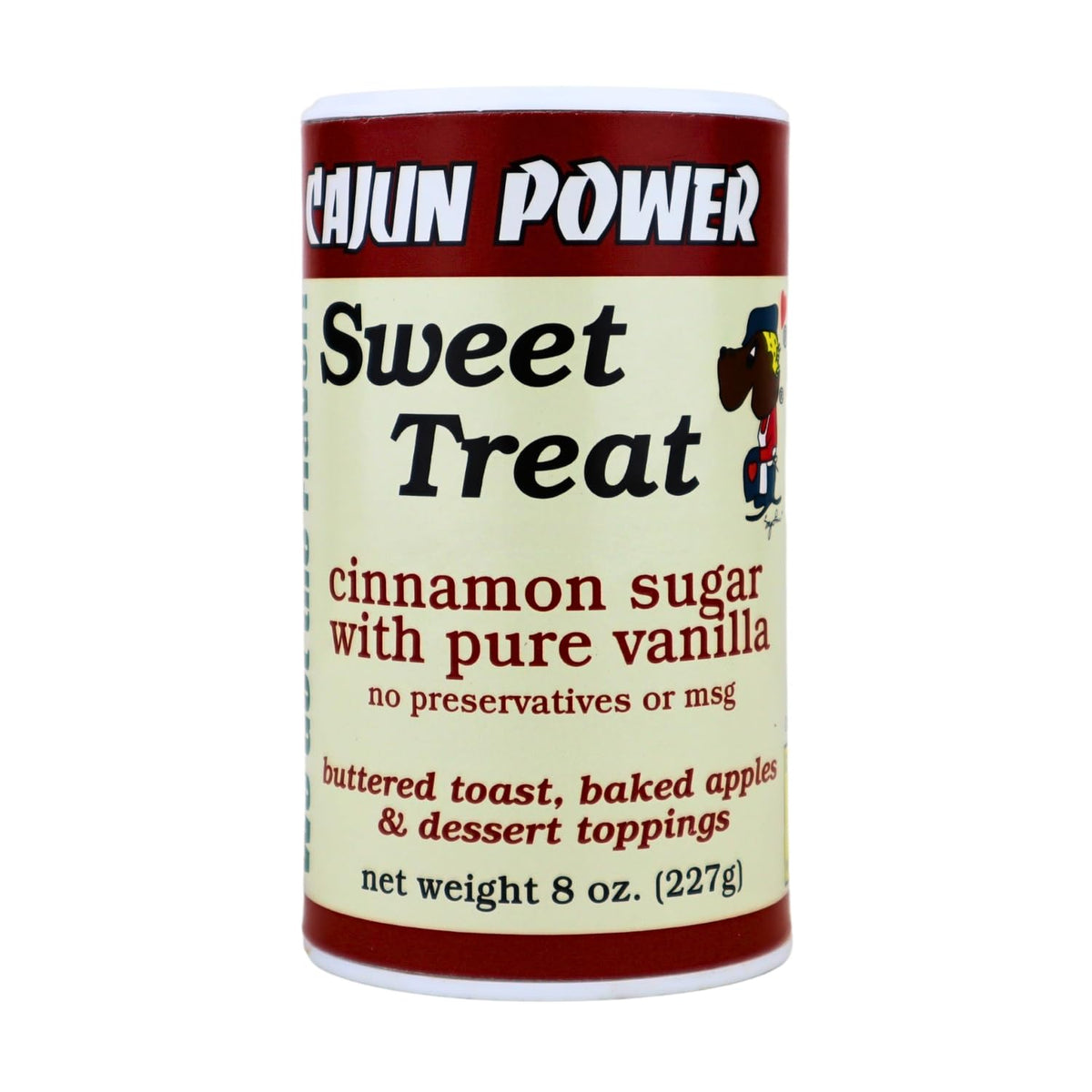 Cajun Power Sweet Treat cinnamon sugar vanilla 8oz jar ready to shake on desserts