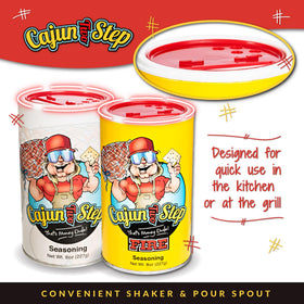 Cajun Two Step Fire Seasoning 8oz close-up highlighting bold heat.