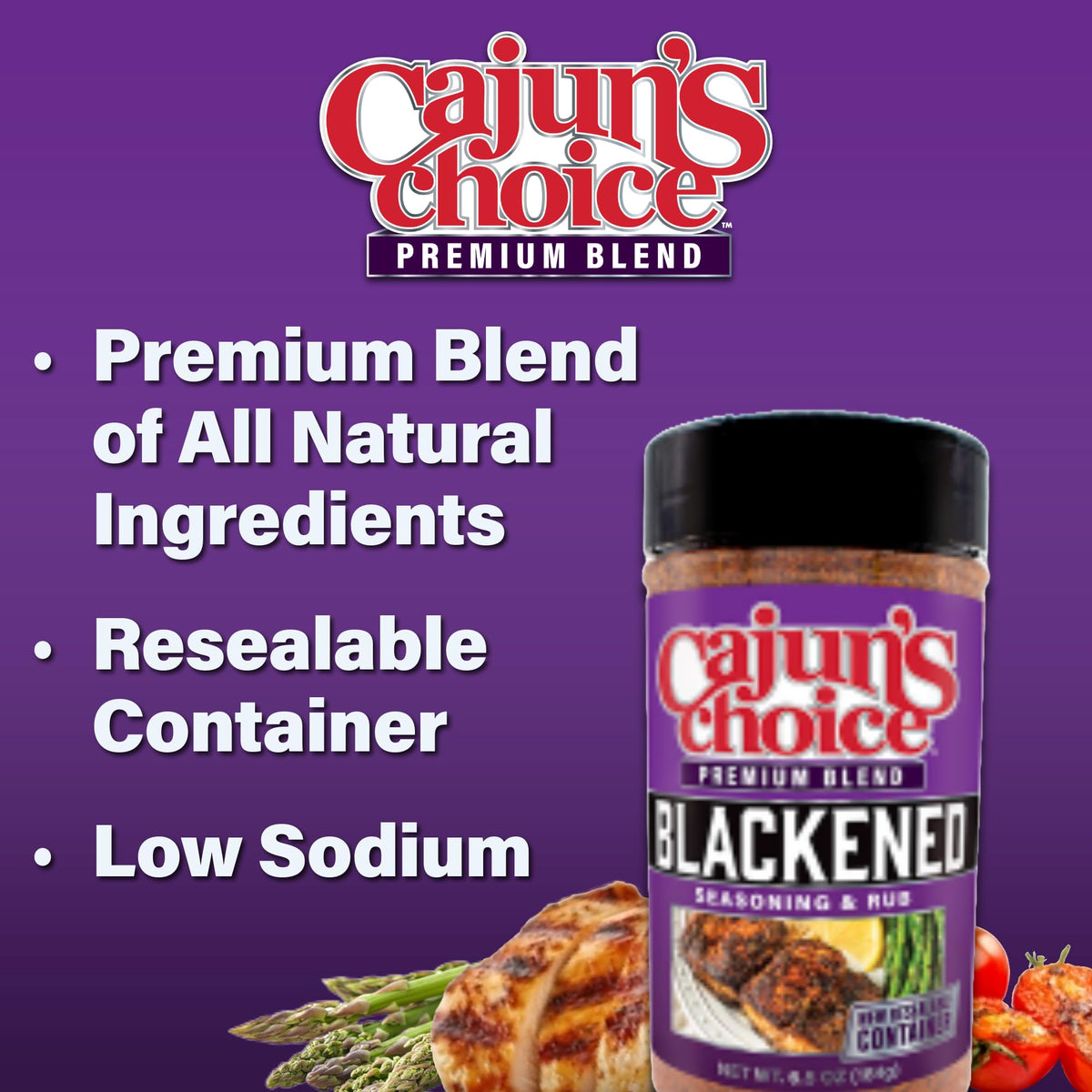 Cajun's Choice Blackened Seasoning seasoned pan demonstrates quick sear and smoky Louisiana kick.
