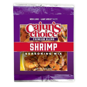 Cajun's Choice seasoning in use on shrimp with butter for a quick Creole dish