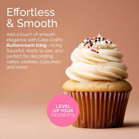 Cake Craft Buttercream icing piping decor with rosettes and borders made easy