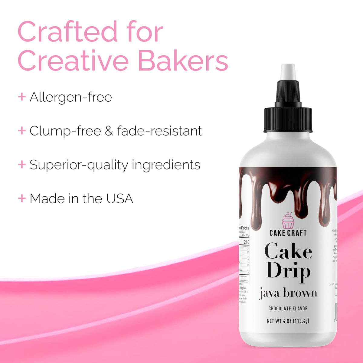 Cake Craft packaging front view shows convenient 2oz bottles