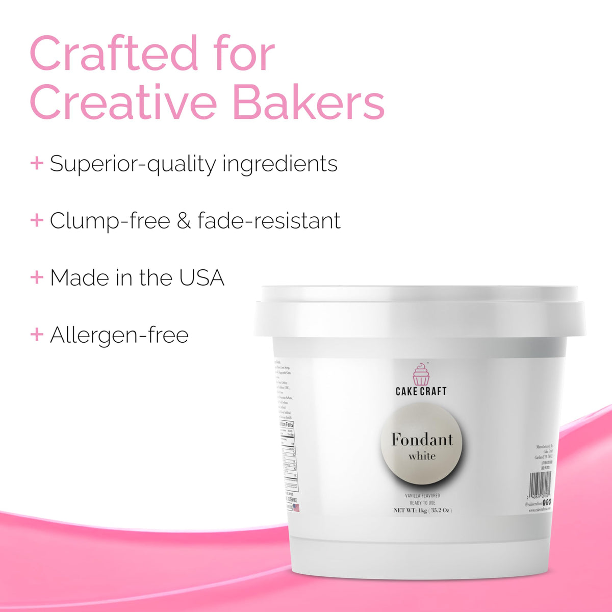 Cake Craft Rolled Fondant covers a cake for a clean, even finish