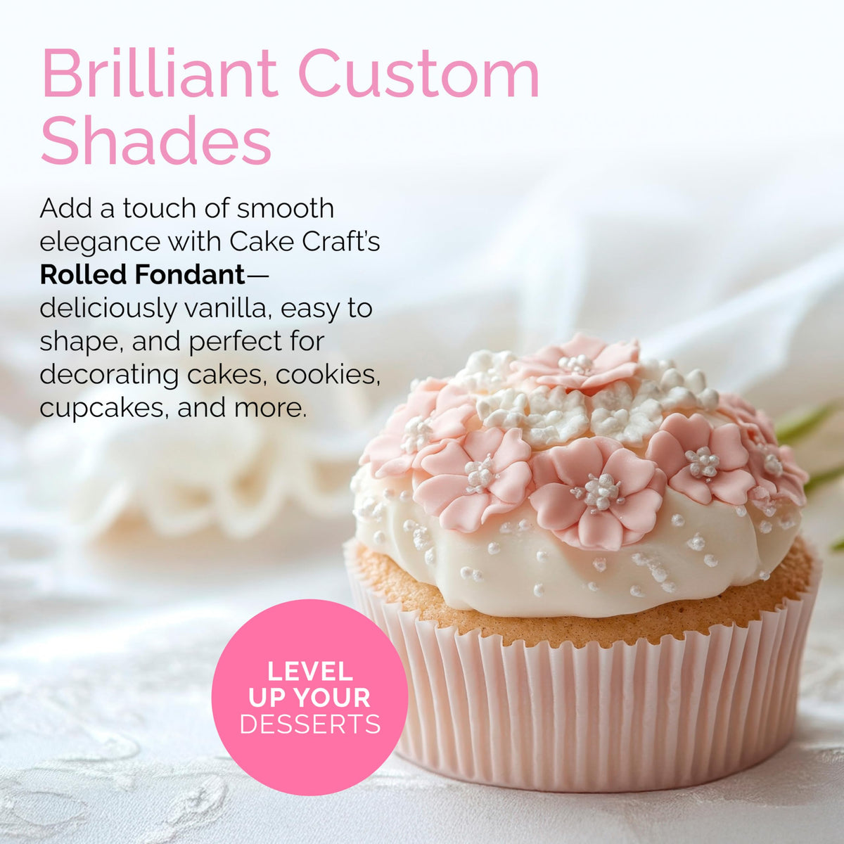Cake Craft Rolled Fondant is nut-free and gluten-free for inclusive baking