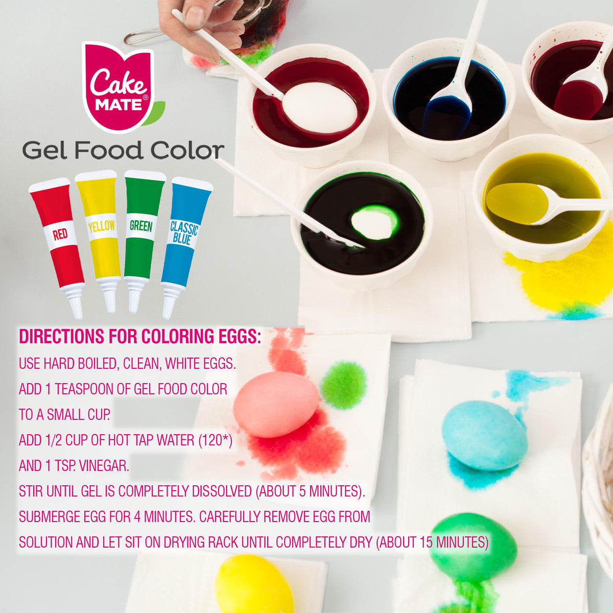 Cake Mate 9-pack gel color black for dramatic outlines and shading