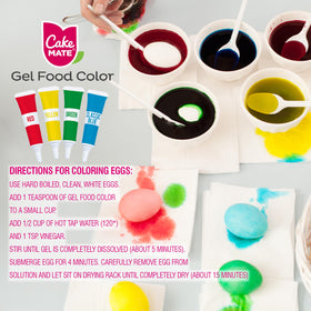 Cake Mate 9-pack gel color black for dramatic outlines and shading