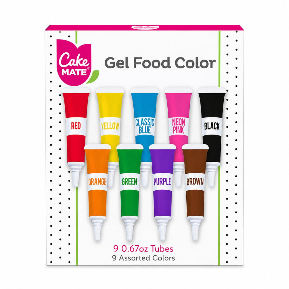 Cake Mate 9-pack gel color red for bold decorating on cakes and cookies
