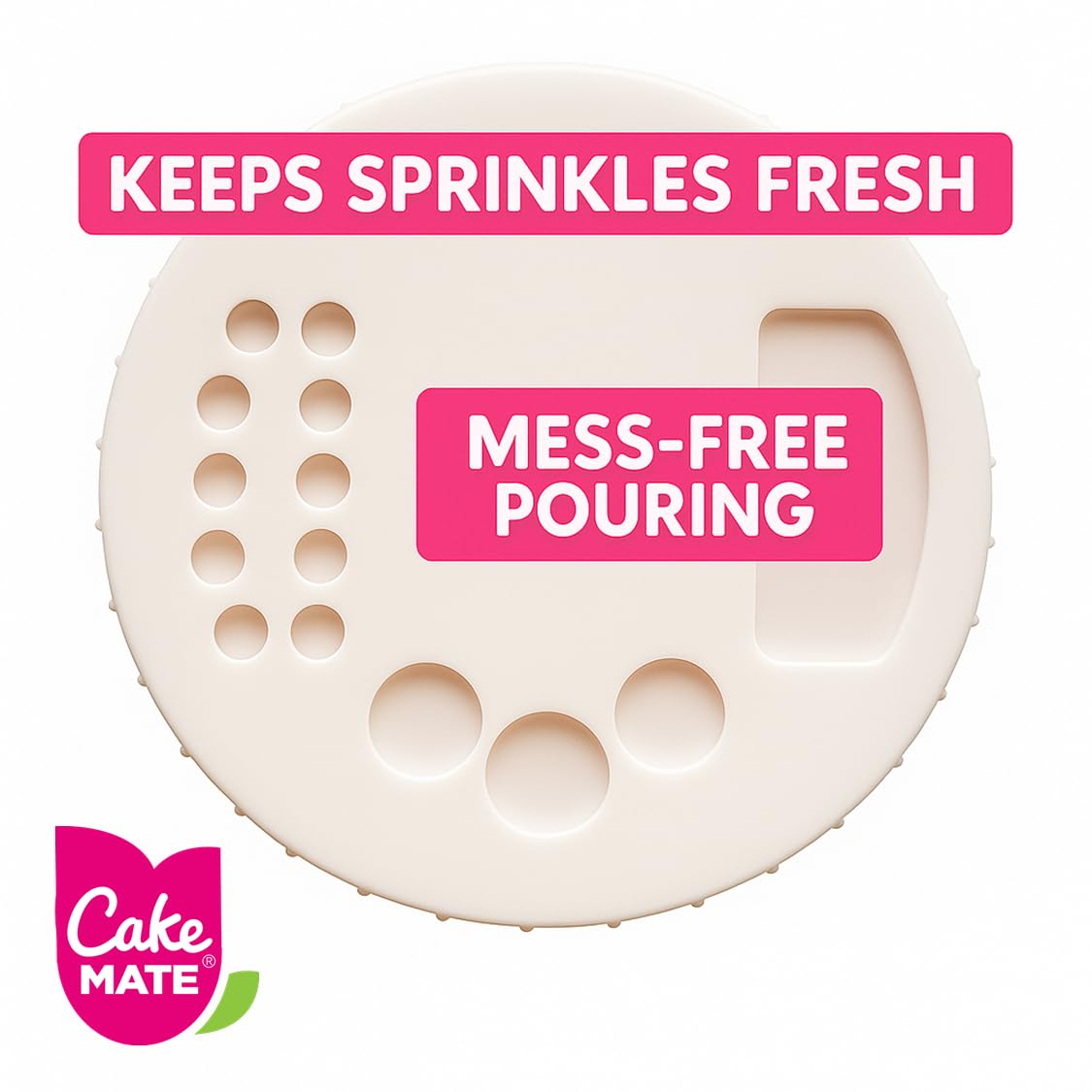 Cake Mate white sanding sugar enhances cookie decorating with subtle sparkle.