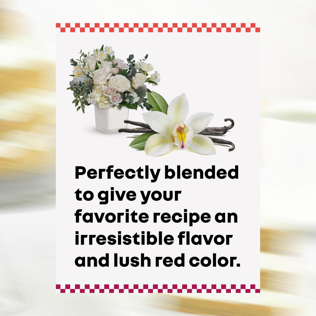 Cake S.O.S Creme Bouquet Emulsion enhances frosting flavor and texture.