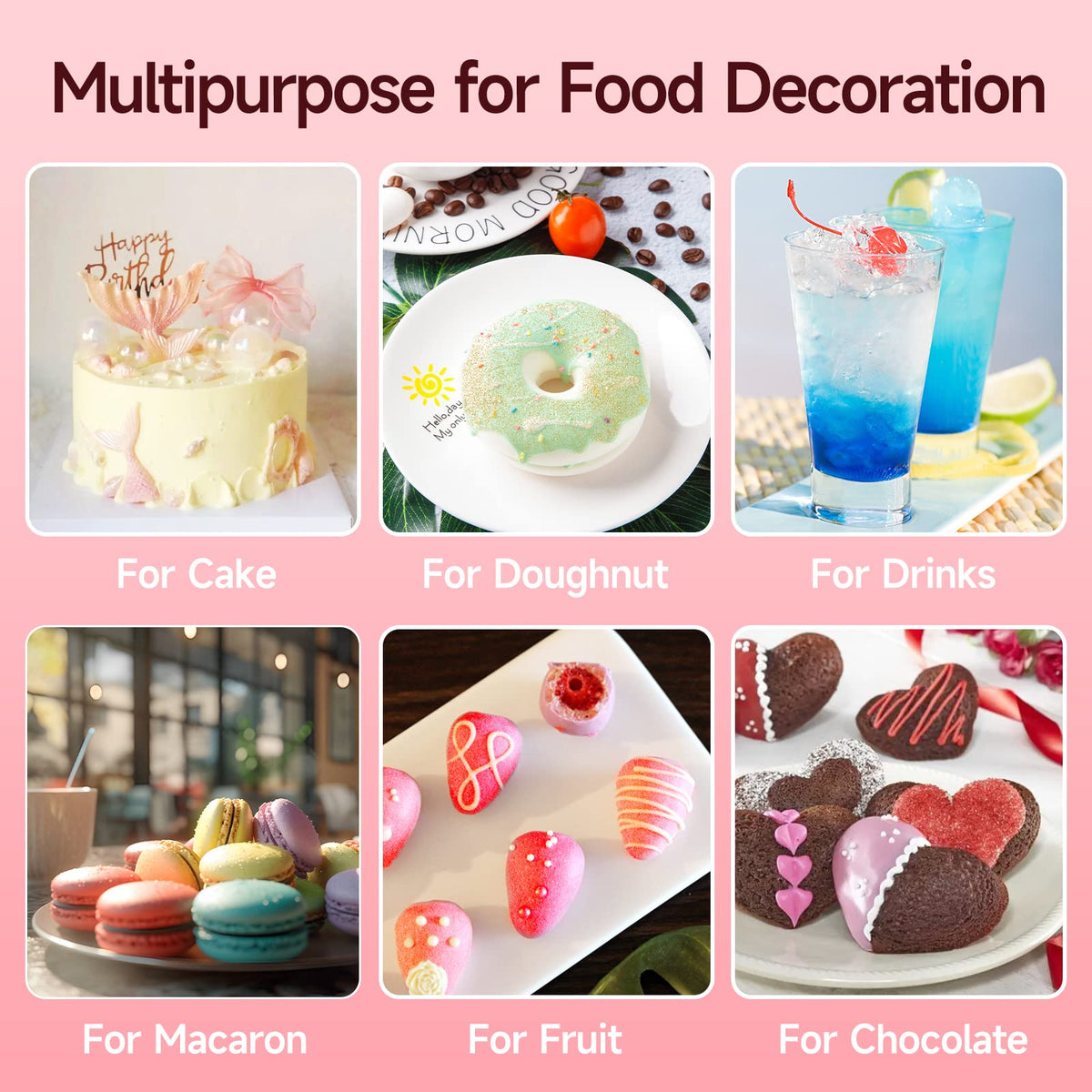 CAKESTAR 10-color set supports DIY cocktails and festive Easter decorations.