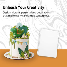 CAKESTAR edible paper cake topper decorating ready for vibrant designs