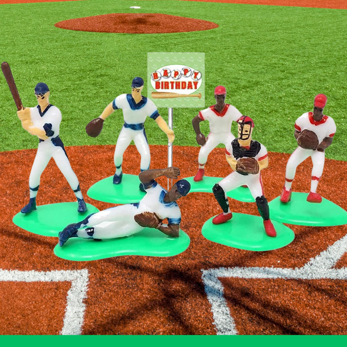 CakeSupplyShop durable baseball cake decorations for sports-themed desserts.