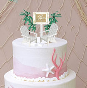CakeSupplyShop Celebrations beach party cake decor setup