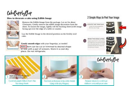 CakeSupplyShop versatile border fits any cake shape or size.