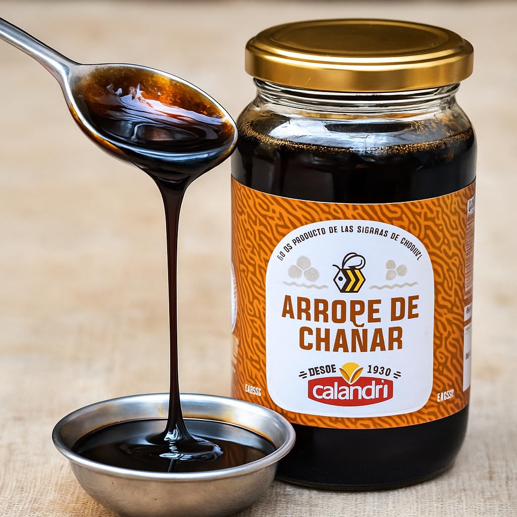 Calandri Arrope chañar jar as a versatile spread with yogurts and cheeses