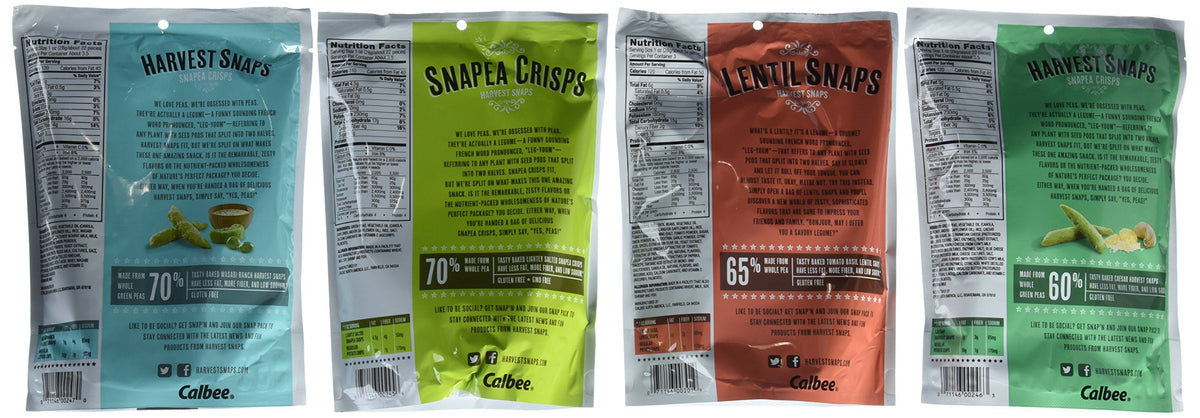 Calbee Snapea Crisps Harvest Snaps Wasabi Ranch pack with bold flavor and light texture.