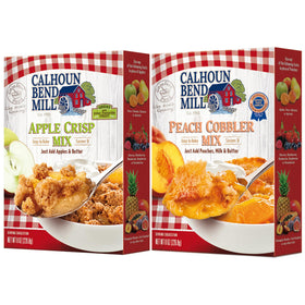 Calhoun Bend Mill Apple Crisp Mix 8 oz packaging for quick, comforting fall desserts.
