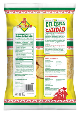 Calidad tortilla chips alongside dips for nachos and snacks