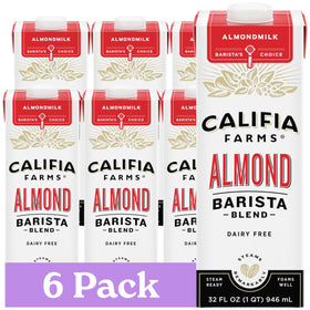 Califia Farms Almond Barista Blend bottle ready for dairy-free frothing at home.