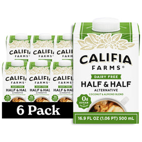 Califia Farms Better Half unsweetened creamer bottle front view, dairy-free and keto-friendly