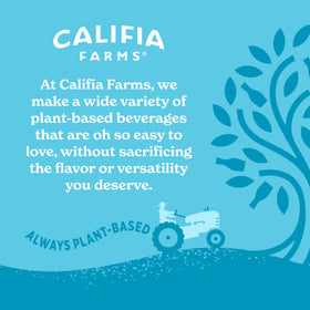 Califia Farms creamer in coffee illustrating dairy-free indulgence with low sugar