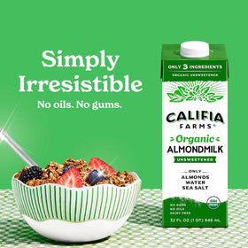 Ingredients photo highlights water, almonds, and sea salt for pure plant-based goodness.