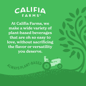 Califia Farms coconut milk in coffee, highlighting non-GMO and gluten-free benefits.
