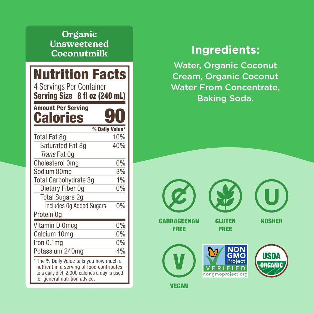 Califia Farms Organic Coconut Milk poured over cereal for dairy-free breakfast.