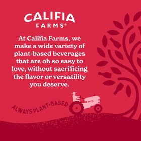 Glass with ice showcasing Califia Pure Black notes of apple, caramel, cocoa.