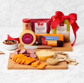 California Delicious gourmet cheeseboard set with knife for elegant entertaining